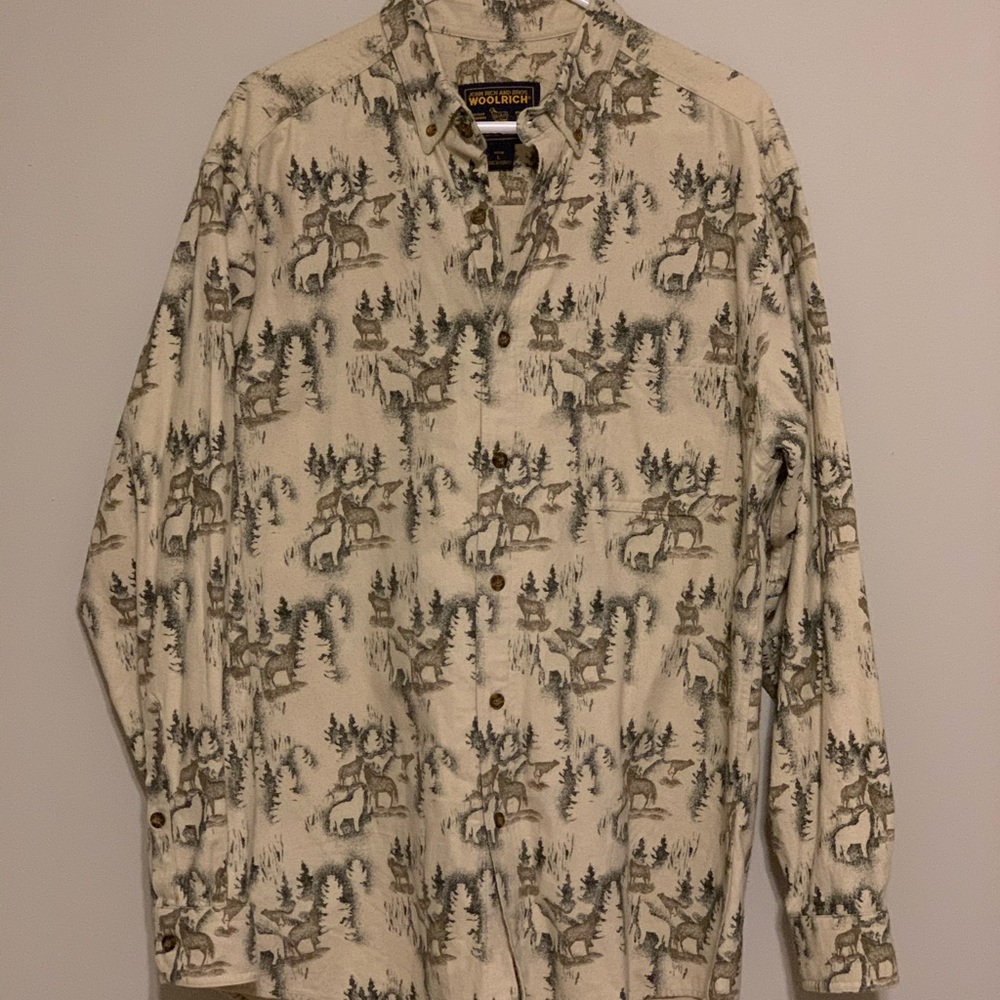 Woolrich Flannel Shirt with Wolves